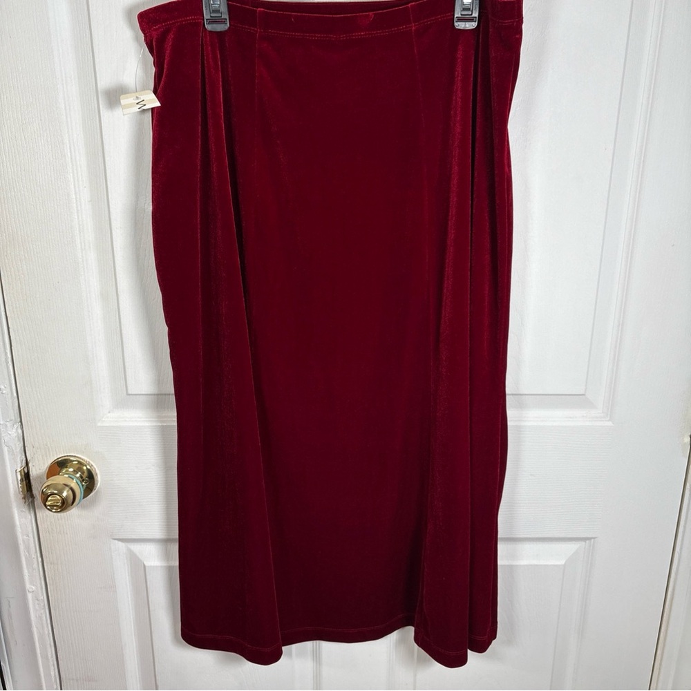 NWT White Stag Velvet Maxi Skirt Women’s XL Red Grunge Dark Romantic Whimsygoth - Picture 6 of 12